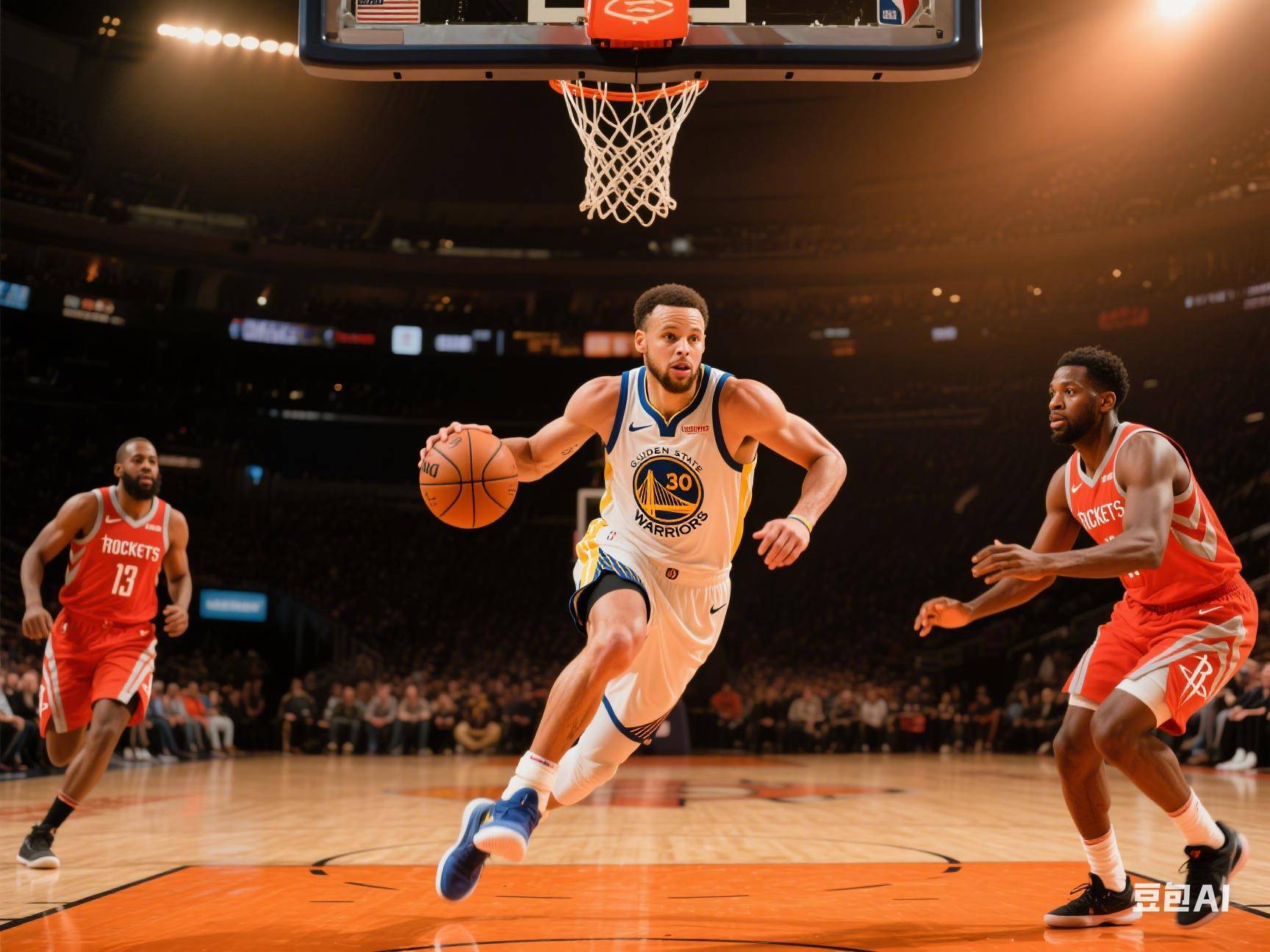 惊险！NBA总决赛抢七大战，库里50分封神，勇士逆转夺冠
